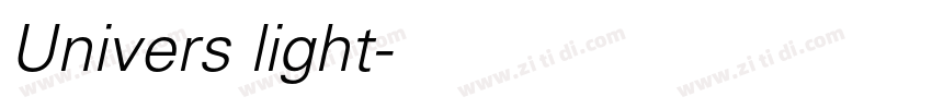 Univers light字体转换